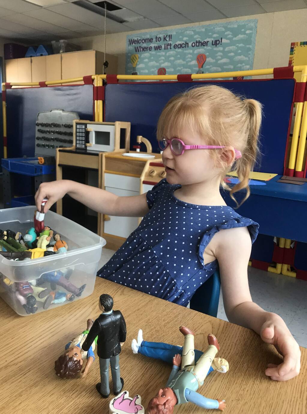 Brooke Adams during her first day of kindergarten at Village Elementary School in Santa Rosa on Monday, Aug. 13, 2018. (COURTESY OF JANA ADAMS)