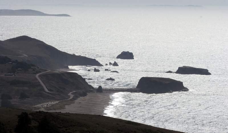 The view of Goat Rock from the 5,630-acre Jenner Headlands.