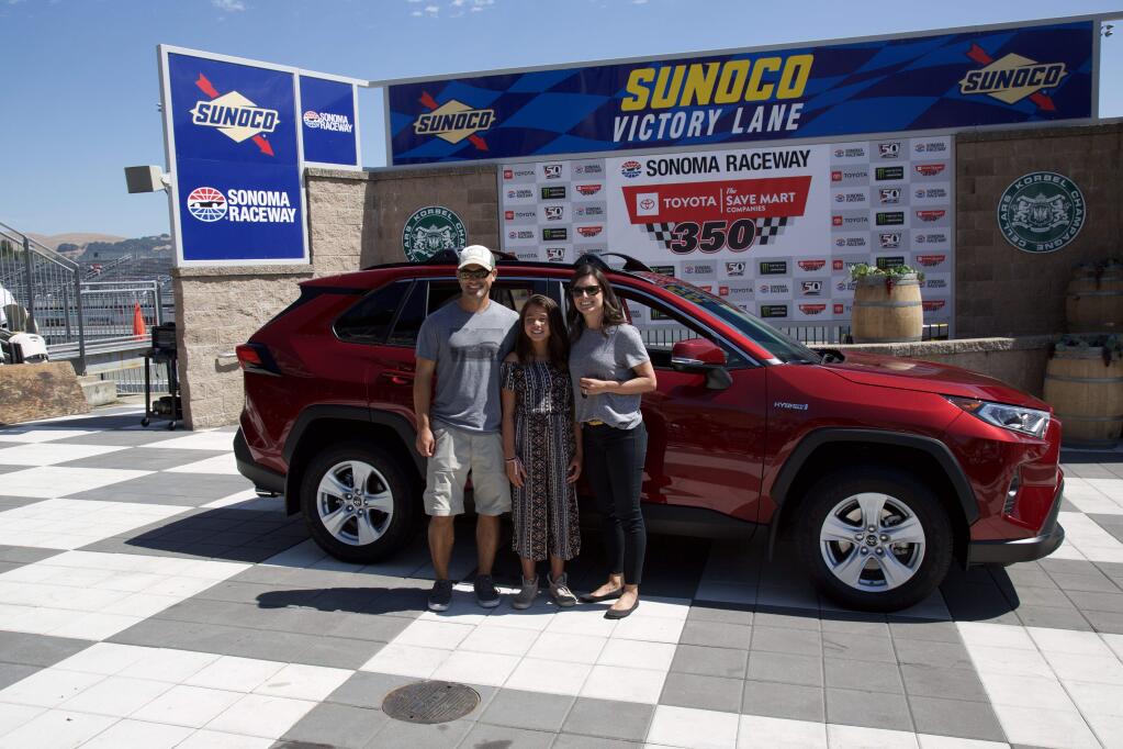 SVHS math teacher Carrenne Purtell with her family on July 26 at Sonoma Raceway. Pnoto credit: Stephanie Welch