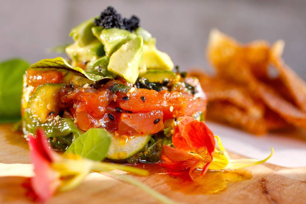 Ahi Tuna Poke by chef Ed Metcalfe. (Photos by Alvin Jornada / The Press Democrat)