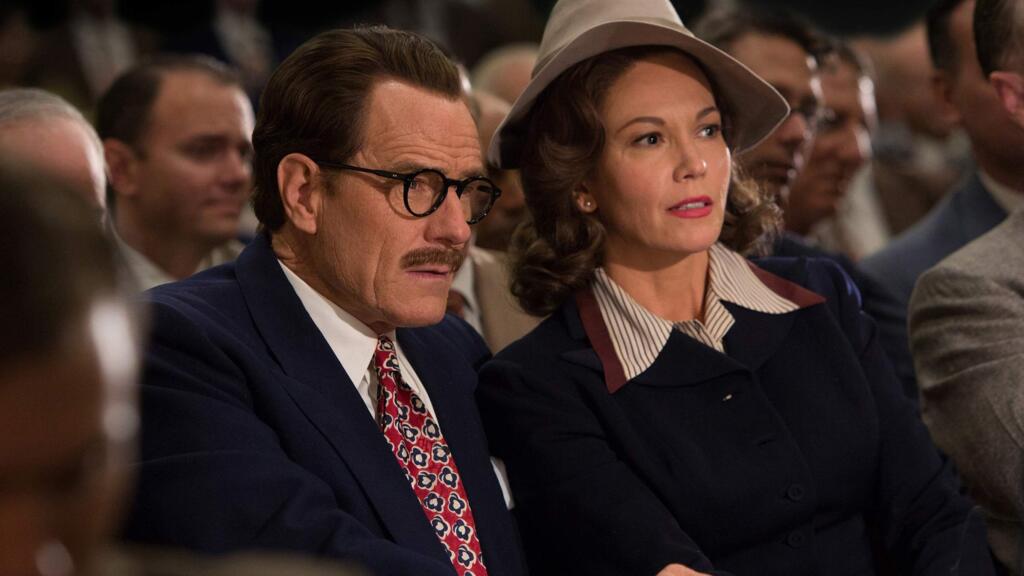 HILARY BRONWYN GAYLEBrian Cranston and Diane Lane star in 'Trumbo,' the story of Hollywood screenwriter Dalton Trumbo, who was jailed and blacklisted in 1947 for refusing to testify before Congress about alleged Communist propaganda in movies.