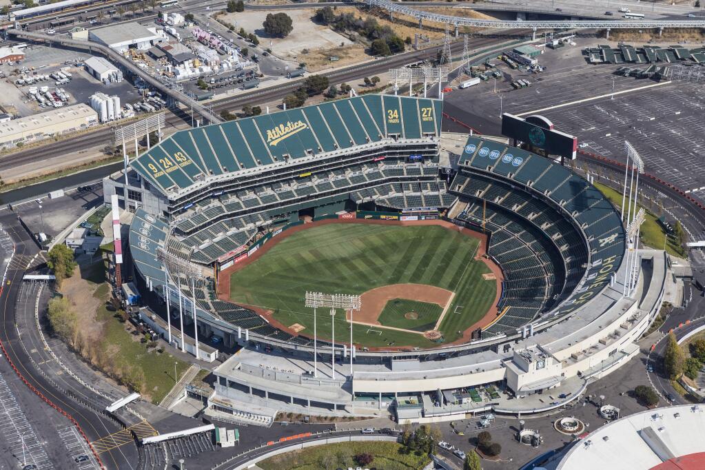 The Oakland Coliseum baseball stadium. (trekandshoot / Shutterstock.com)
