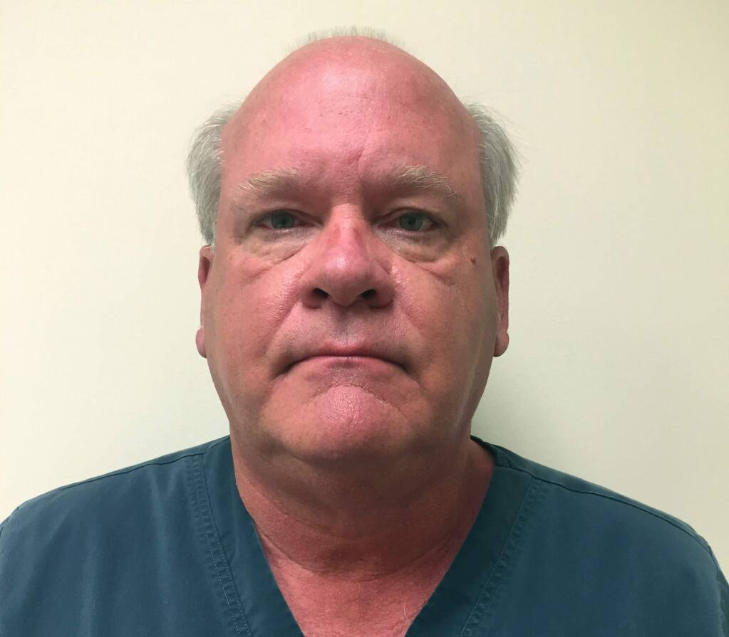 In this image provided by the Conway (Ark.) Police Department, Robert Rook is seen in this June 3, 2016, photo. An Associated Press investigation finds that even as Hollywood moguls, elite journalists and politicians have been pushed out of their jobs or resigned amid allegations of sexual misconduct, the world of medicine is more forgiving. Rook was allowed to keep his family practice open, so long as he's chaperoned, despite facing multiple criminal charges for rape. Prosecutors subsequently downgraded the charges to more than 20 counts of sexual assault in the second- and third-degree, charges for which Rook says he is innocent. (Conway Police Department via AP)