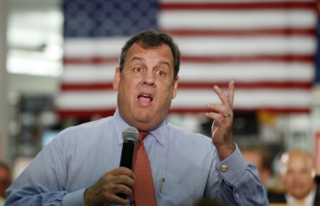 FILE - New Jersey Gov. Chris Christie at a public forum on school funding, Tuesday, June 28, 2016, in Wall Township, N.J. Presumptive Republican presidential nominee Donald Trump has begun formally vetting prospective vice presidential picks. The New York billionaire is considering Gingrich, among what he previously described as a short list of possible running mates. (AP Photo/Mel Evans)