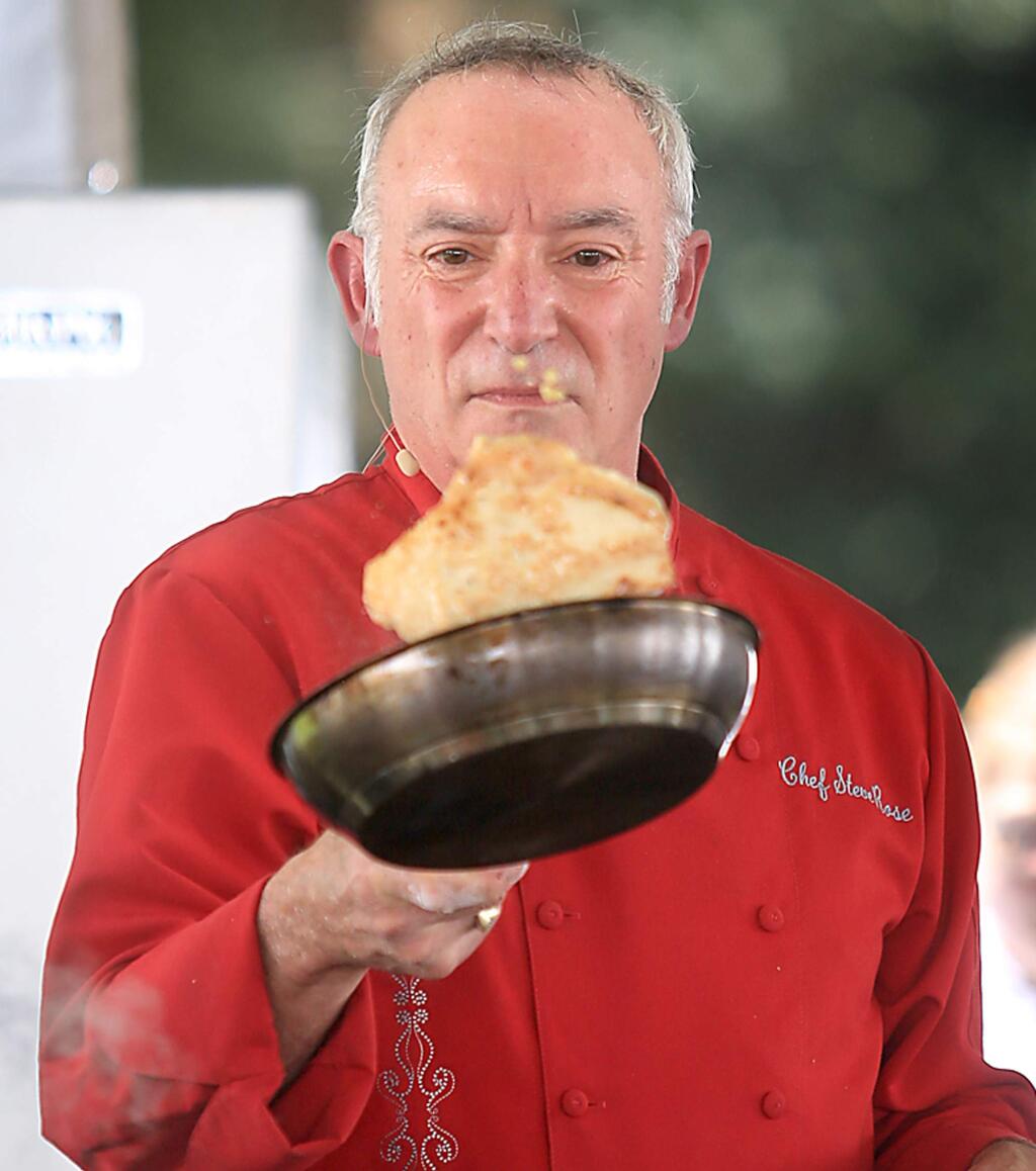 Vineyards Inn Chef Steve Rose competes in competes in the Sonoma Steel Chef during the Taste of Sonoma, Saturday Aug. 31, 2013 in Healdsburg. (Kent Porter / Press Democrat) 2013