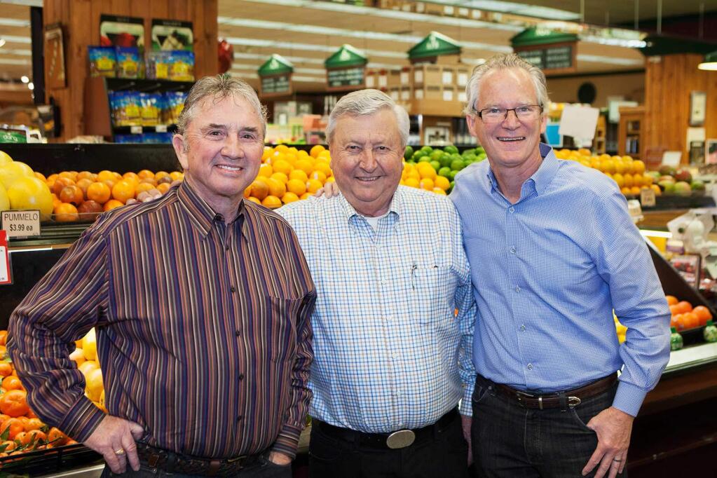 Dale Downing, Don Shone and Eric Stille at Sonoma Market, (Robbi Pengelly/Sonoma-Index-Tribune)