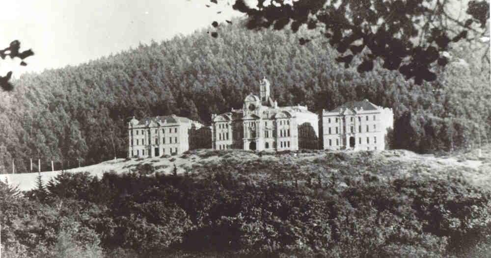 The 'affiliated colleges' at the site now known as Parnassus Heights, circa 1898.