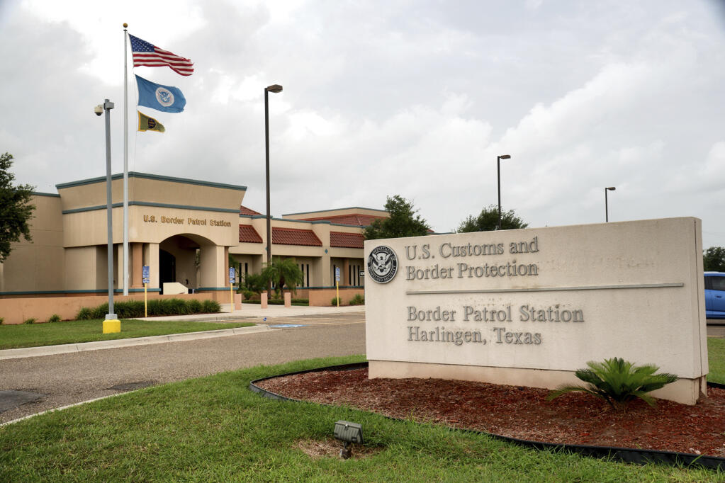 FILE - The Border Patrol station July 11, 2014, in Harlingen, Texas. U.S. immigration officials say an 8-year-old girl who died last week in Border Patrol custody was seen at least three separate times by medical personnel on the day of her death. U.S. Customs and Border Protection said Sunday, May 21, 2023, the girl had complained of vomiting and a stomachache before later suffering what appeared to be a seizure. On May 17, the girl and her mother went to the Harlingen Border Patrol Station’s medical unit at least three times, CBP said. (David Pike/Valley Morning Star via AP)