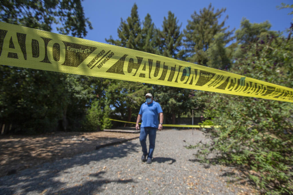 Sonoma Community Center executive director John Gurney walks in the area behind the main building that is slated to become an outdoor learning center. (Photo by Robbi Pengelly / Index-Tribune)