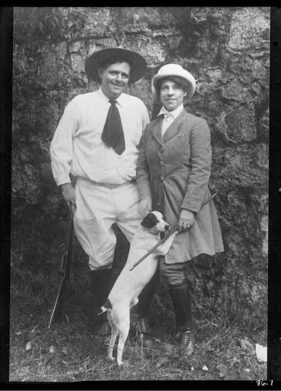 Jack and Charmian London with one of the many dogs they loved. Photo credit: The Huntington Library and Botanical Garden, San Marino, CA.