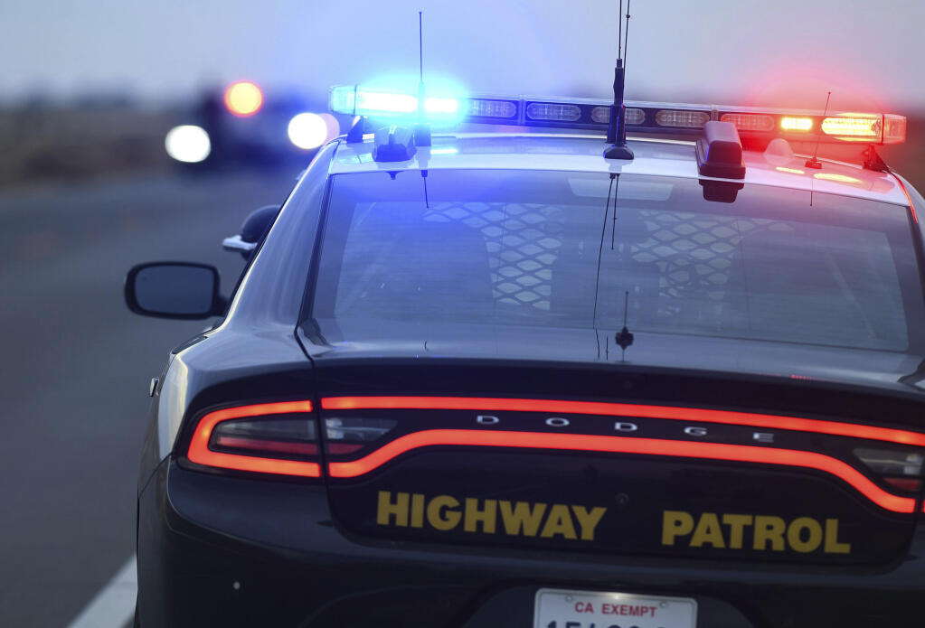 The California Highway Patrol responded to a two-vehicle collision on Bennett Valley Road Thursday morning, May 27, 2021. At least one person had to be freed from a vehicle. (Associated Press)