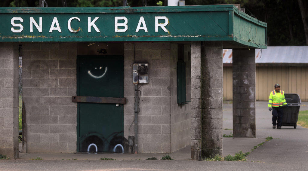 The Doyle Park snack bar, Monday, May 6, 2019 in Santa Rosa.  The building will be demolished in the coming months.  (Kent Porter / The Press Democrat) 2019