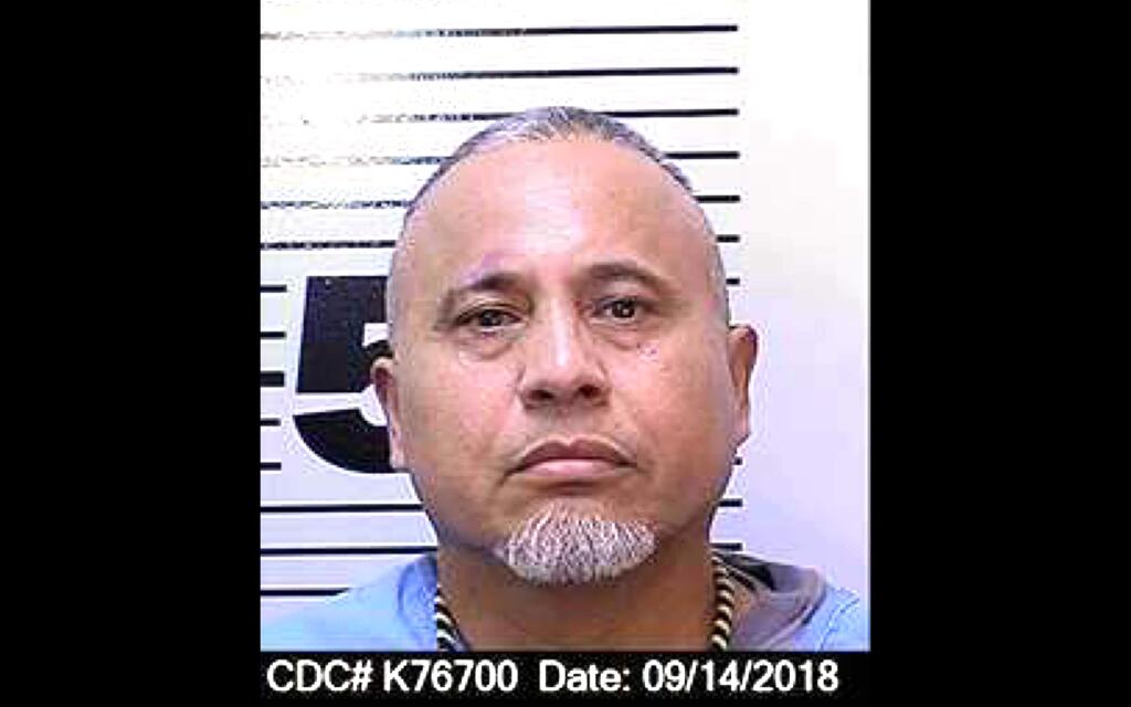 This Sept, 14, 2018 photo released by the California Department of Corrections and Rehabilitation shows inmate Herminio Serna. The CDCR says that Serna, 53, died late Monday, Dec. 3, 2018, at San Quentin State Prison and that the death is not being investigated as a homicide or suicide but that it will take an autopsy to determine how he died. He is one of three men sentenced to death for slayings during the Nuestra Familia gang's alleged efforts to take over the drug trade in San Jose. (California Department of Corrections and Rehabilitation via AP)