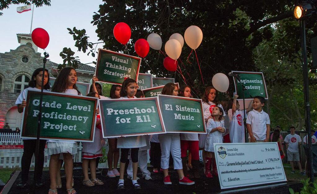 Self-advocates of the next generation: Sonoma Valley students salute the green at last year's Red & White Ball.