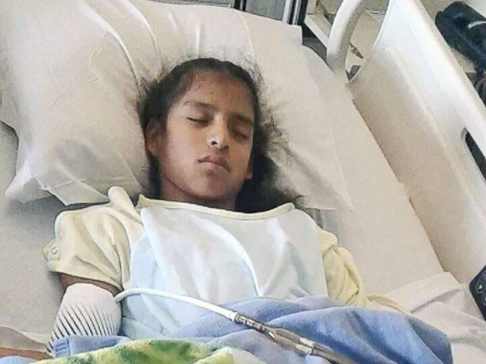 Rosa Maria Hernandez, 10, was detained by federal immigration agents after undergoing gallbladdder surgery.