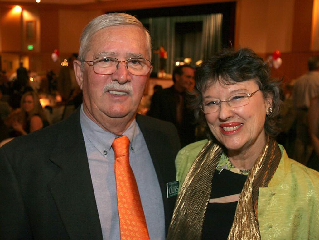 Jake Ours, the late Santa Rosa councilman, pictured as a candidate with his wife Nicole at the SchoolsPlus benefit at the Friedman Center in Santa Rosa on October 23, 2010. (PD FILE)