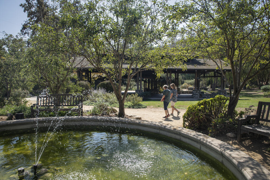 Recycling is one way for California to boost its water supply. Descanso Gardens in La Cañada Flintridge captures and reuses water to irrigate its lush forests, ponds and gardens. Photo by Pablo Unzueta for CalMatters