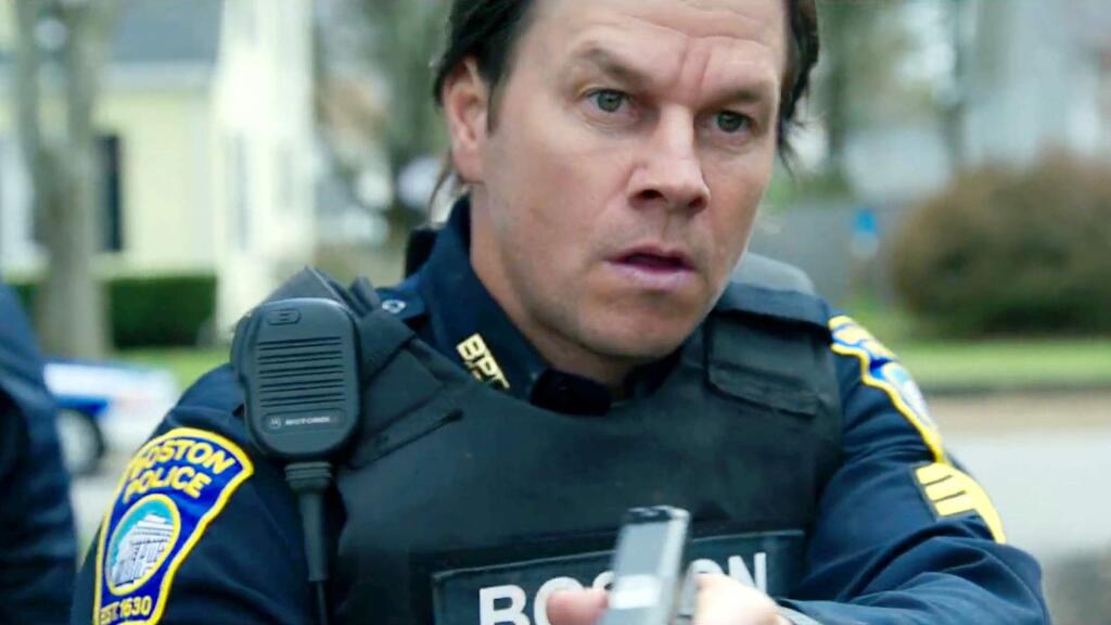 Mark Wahlberg carries the film on his strong blue uniformed shoulders.