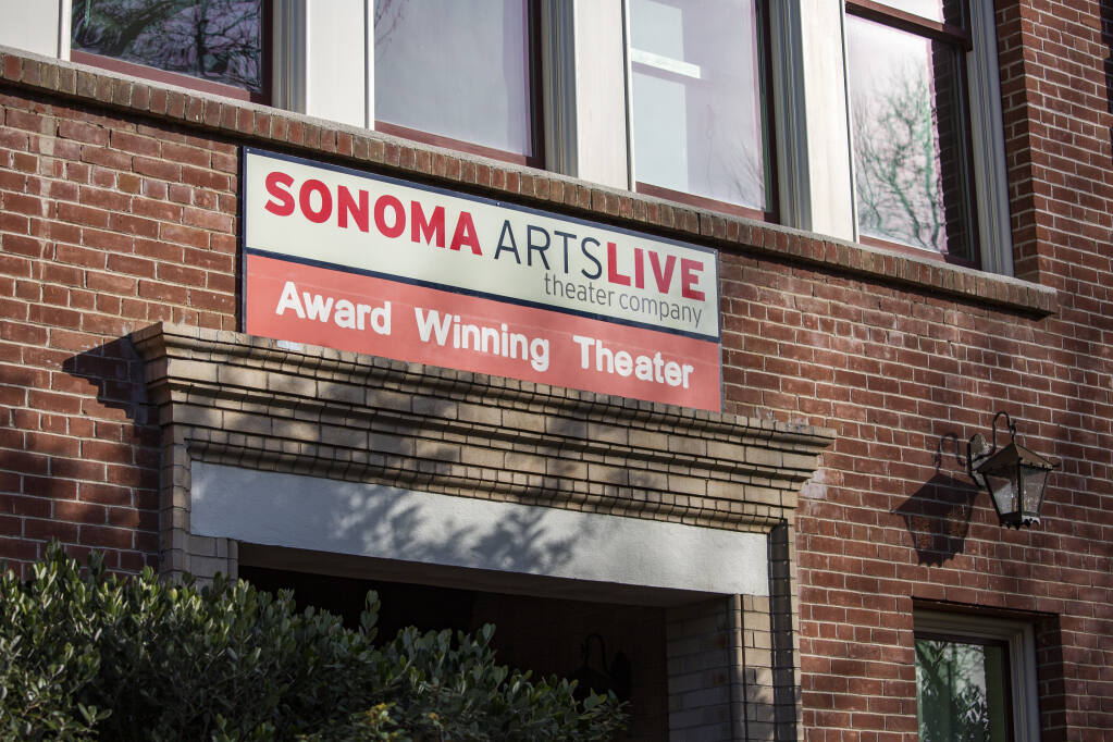 The new Sonoma Arts Live sign over the entrance to the Andrews Hall Theater in the Sonoma Community Center on East Napa Street. (Robbi Pengelly/Index-Tribune)
