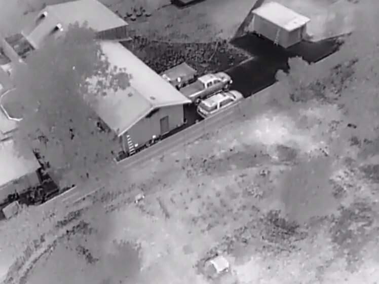 A screenshot from drone video by the Santa Rosa Police Department during the search for a domestic violence and kidnap suspect on Thursday, Aug. 8, 2019. (SANTA ROSA POLICE DEPARTMENT)