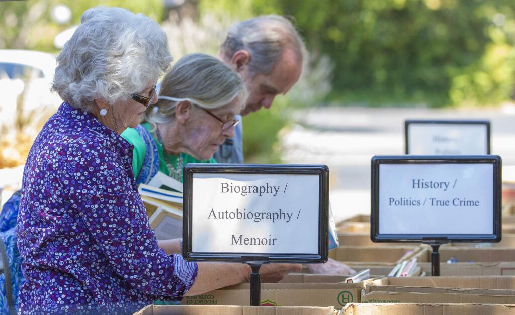 Friends of the Sonoma Valley Library Book Sale begins on Wednesday, August 16. (Photo by Robbi Pengelly/Index-Tribune)