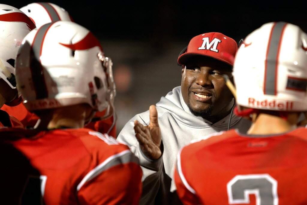 All head coach Vertis Patton did in his first year at Montgomery was lead the Vikings to a 4-0 NBL-Redwood Division record and an 8-3 overall mark to reach the North Coast Section playoffs. (Alvin Jornada / The Press Democrat, 2018)