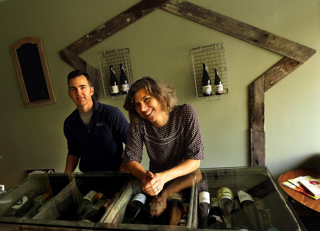 Tilted Shed owners Scott Heath & Ellen Cavalli will open their hard cider tasting room on Bell Rd. in Windsor.