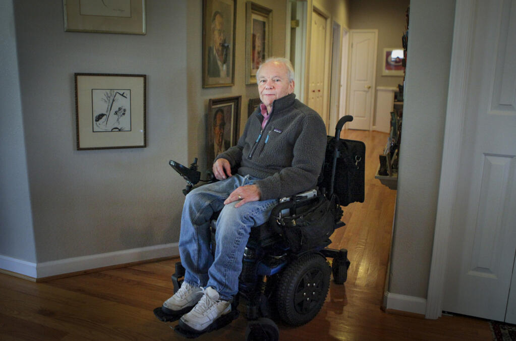 Penngrove resident Anthony Tusler has spent most of his life advocating for people with disabilities. He helped draft Petaluma’s visitability ordinance, and sees it as a game-changer for the community. Tusler is pictured here, at home, Wednesday, Feb. 23, 2022. (CRISSY PASCUAL/ARGUS-COURIER STAFF)