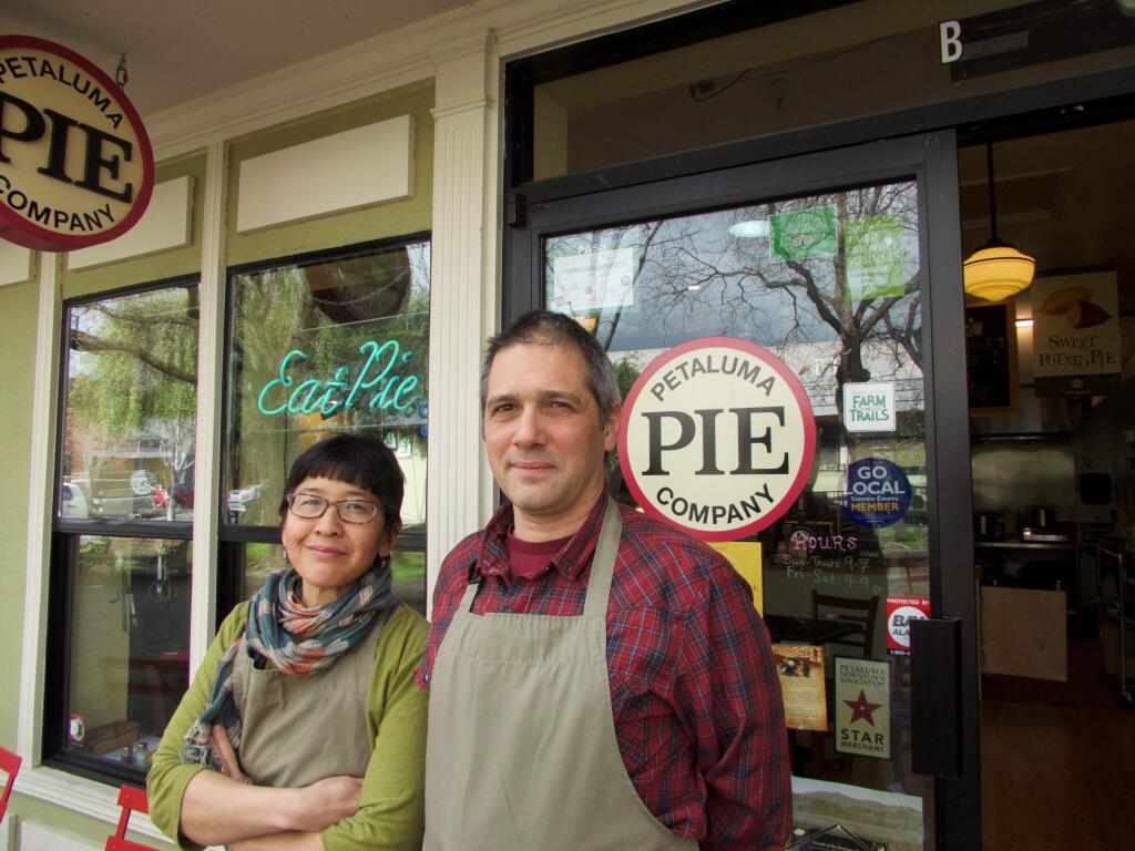 Lina Hoshino and Angelo Sacerdote, owners of Petaluma Pie Company