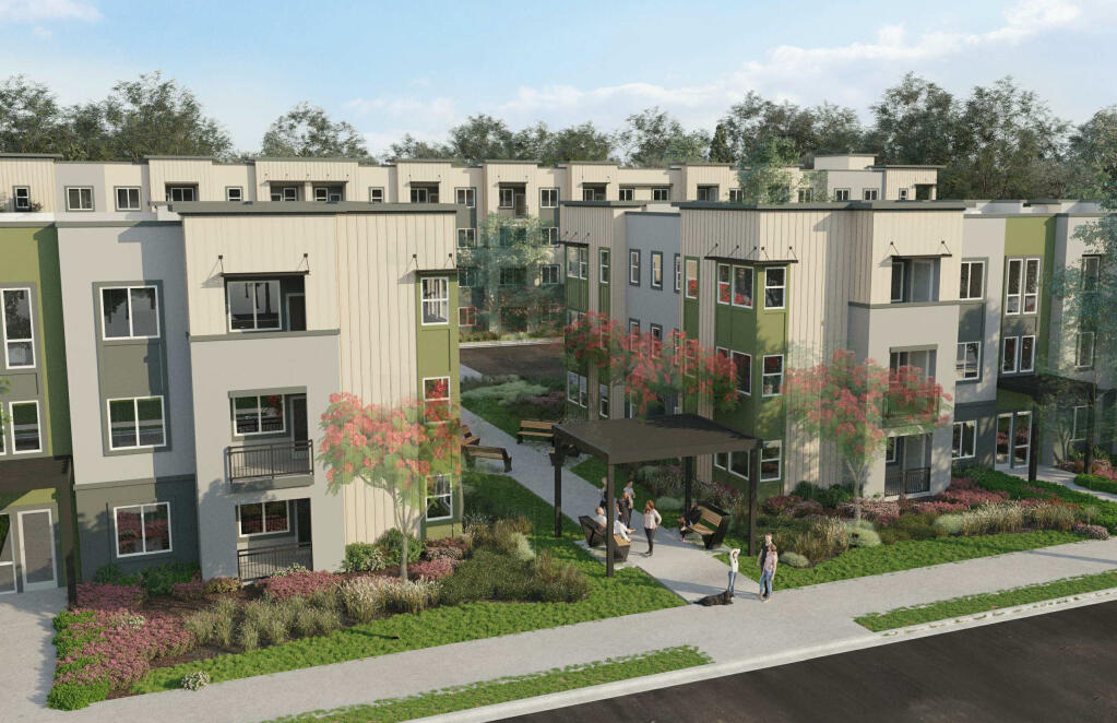 Rendering of College Creek apartments under construction at 2150 West College Ave. (USA Properties Fund)