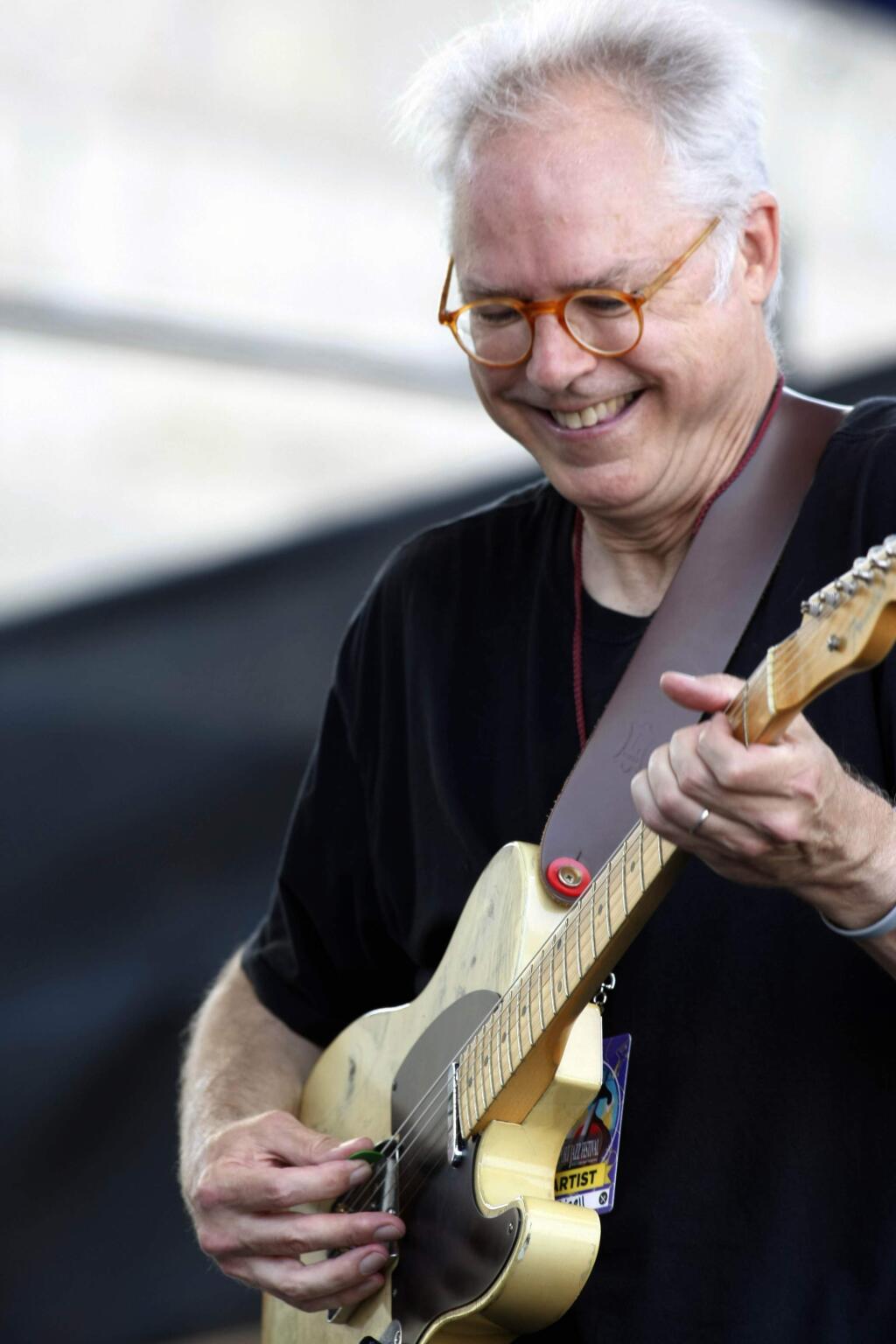 Bill Frisell performs at the Newport Jazz Festival in Newport, R.I. on Saturday, Aug. 4, 2012. (AP Photo/Joe Giblin)