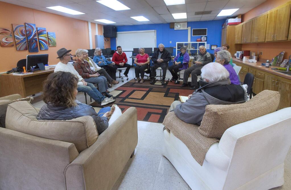 The Elder Group meets regularly in the Family Resource Center at El Verano Elementary School. (Photo by Robbi Pengelly/Index-Tribune)