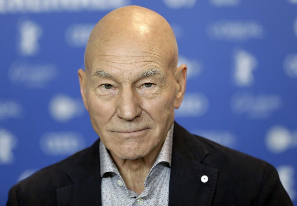 CORRECTS TITLE OF SHOW FROM 'STAR TREK: NEW GENERATION' TO 'STAR TREK: NEXT GENERATION' - FILE - In this Friday, Feb. 17, 2017 file photo, actor Patrick Stewart attends a press conference for the film 'Logan' at the 2017 Berlinale Film Festival in Berlin, Germany. Stewart is boldly going where heâs been before - âStar Trek.â CBS All Access said Saturday, Aug. 4, 2018, Stewart has been tapped to headline a new âStar Trekâ series, reprising his âStar Trek: Next Generationâ character, Captain Jean-Luc Picard. (AP Photo/Michael Sohn, File)