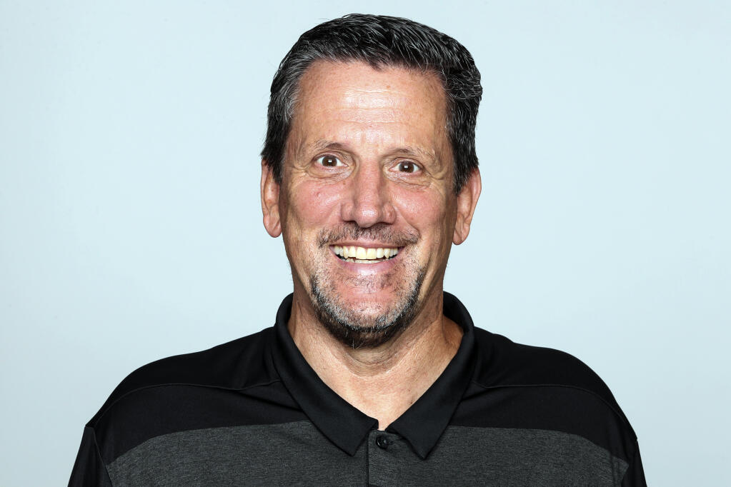 FILE - This is a 2019 file photo shows Greg Knapp of the Atlanta Falcons NFL football team. (AP Photo/File)