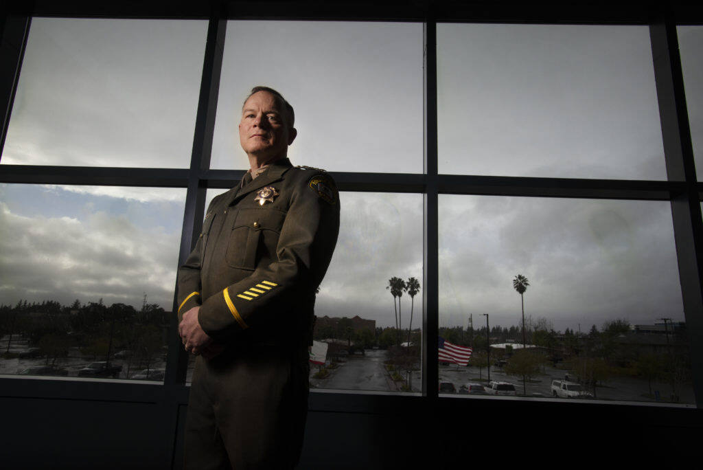 Sonoma County Sheriff Mark Essick photographed at the Sheriff’s Office building in Santa Rosa on Jan. 5, 2019. (Erik Castro / For The Press Democrat)