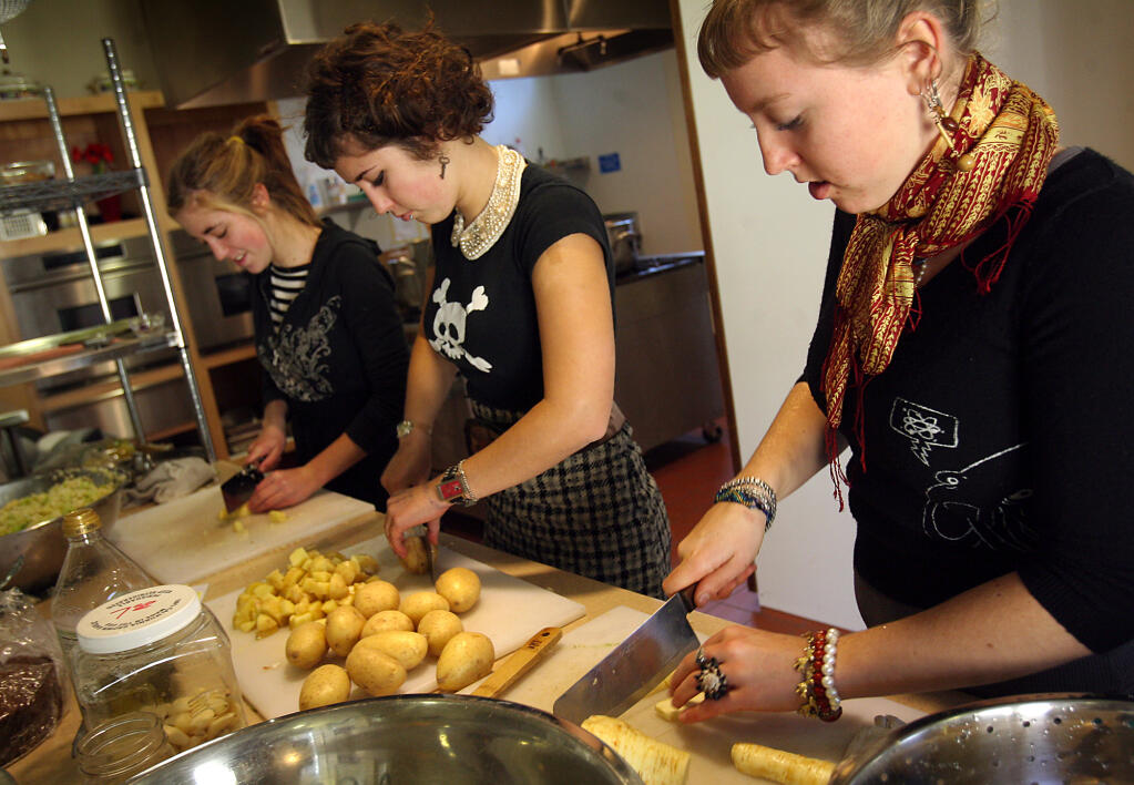 The Ceres Community Project needs youth volunteers to help with meal preparation. (The Press Democrat file)