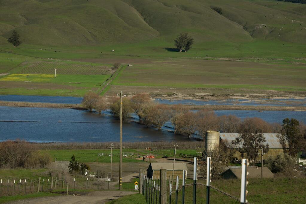 The view of Tolay Lake from the entrance to Tolay Lake Regional Park in Petaluma, California. February 11, 2017.(Photo: Erik Castro/for The Press Democrat)
