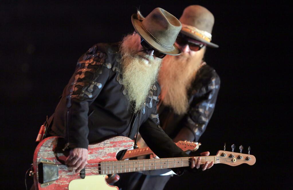 ZZ Top performs at the Wells Fargo Center for the Arts in Santa Rosa on Wednesday, April 22, 2015. (KENT PORTER/ PD)