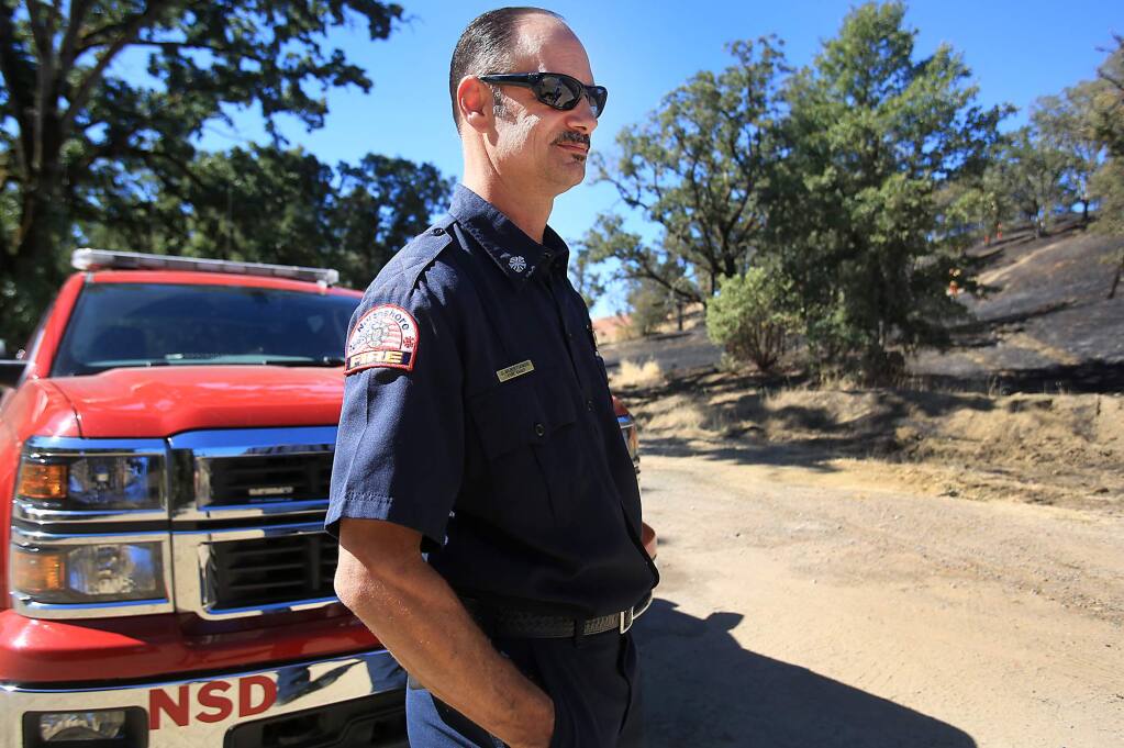 (File photo) Northshore Fire Protection District Chief Jay Beristianos said that northern Lake County is bracing for the day that wildfire threatens communities in his district. (Kent Porter / The Press Democrat)