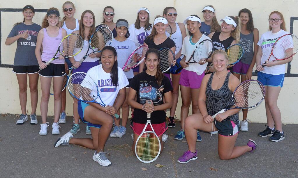 SUMNER FOWLER/FOR THE ARGUS-COURIERThe Petaluma High girls tennis team, coached by John Barone, is looking forward to a rematch with Analy with the SCL championship possibly on the line.
