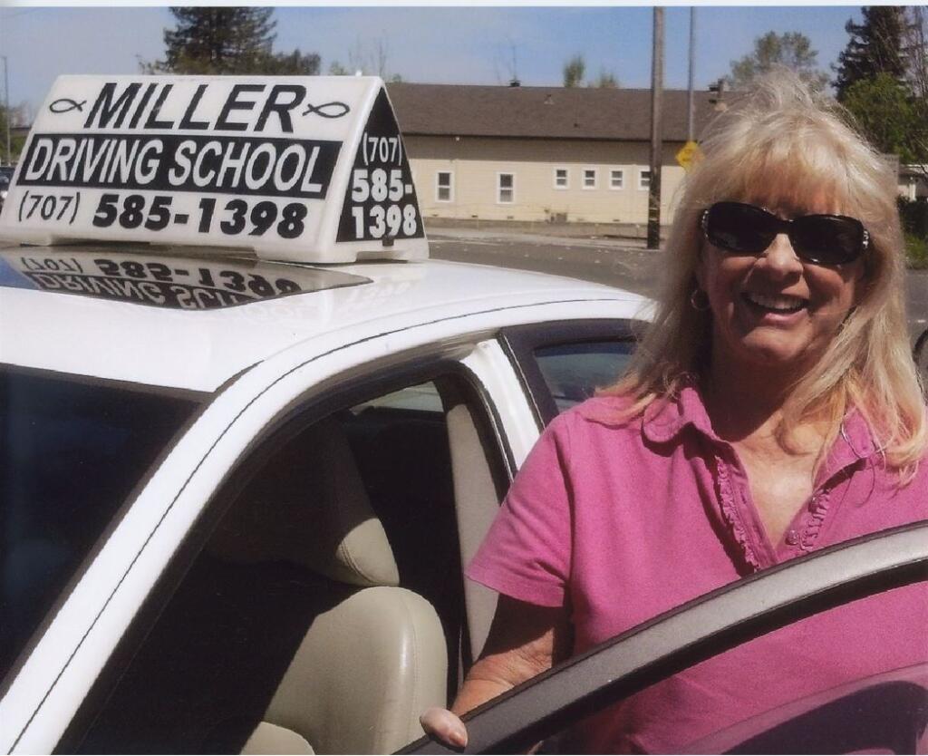 Roileen Miller outside Miller Driving School in Cotati a few years ago. (Supplied by Kelly Waller)