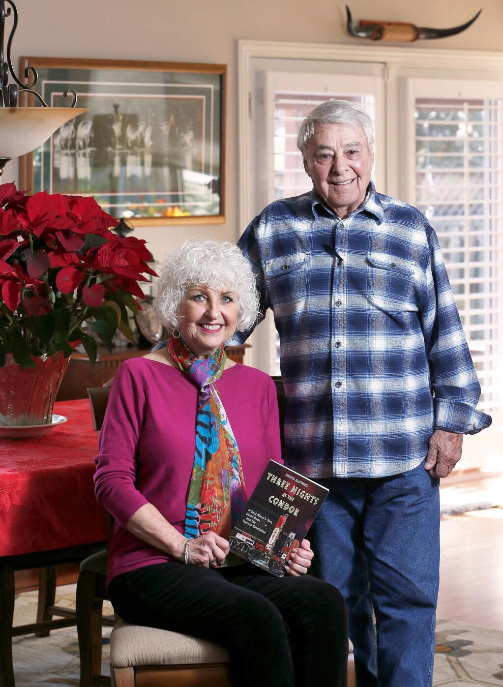 Benita and Pete Mattioli at their home in Santa Rosa on Friday, Jan. 3, 2020. Benita Mattioli wrote the book 'Three Nights at the Condor' based on Pete's ownership of the Condor Club during the 1960s and 1970s in San Francisco. (Alvin Jornada / The Press Democrat)