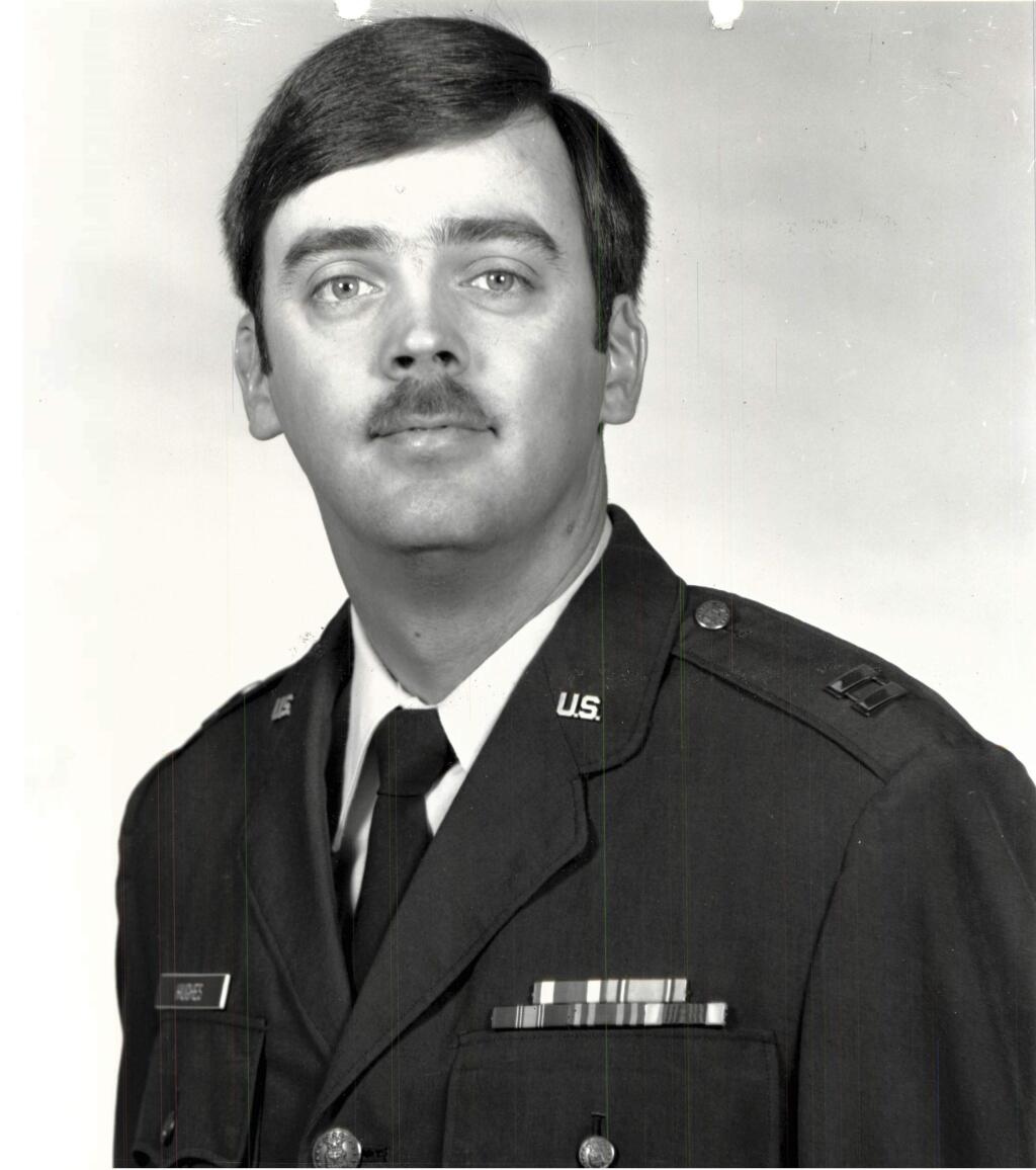 This undated photo released by the U.S. Air Force shows Capt. William Howard Hughes, Jr., who was formally declared a deserter by the Air Force Dec. 9, 1983. He was apprehended June 6, 2018, by Air Force Office of Special Investigations Special Agents from Detachment 303, Travis Air Force Base, Calif., where he's awaiting pre-trial confinement. (U.S. Air Force photo via AP)