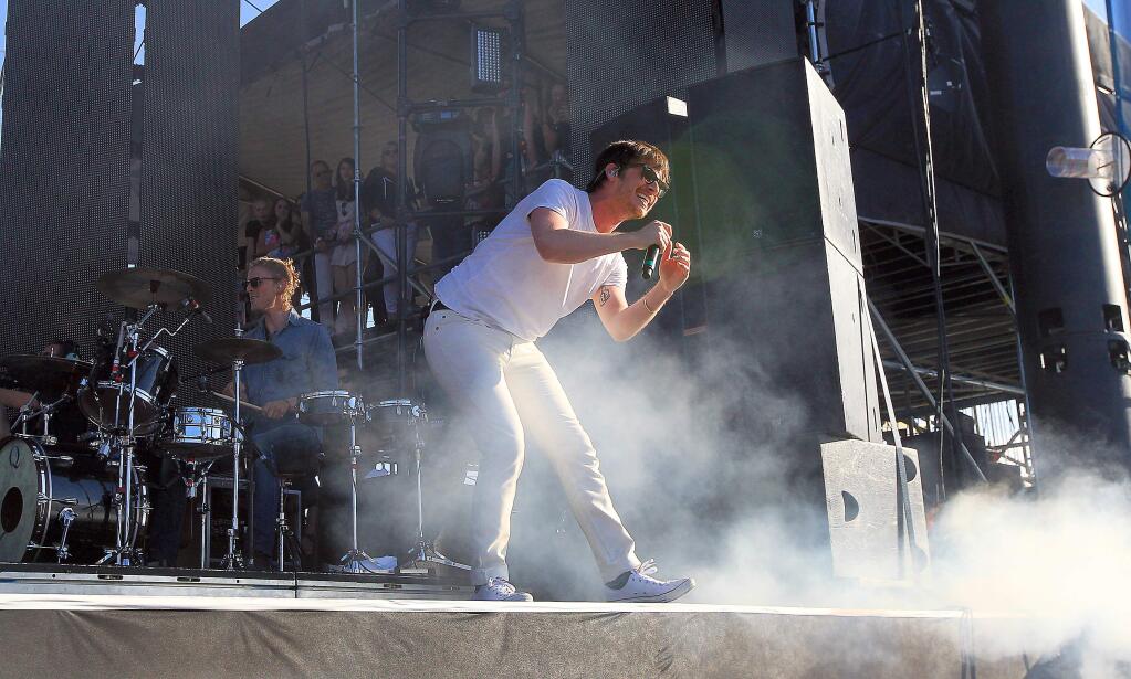 Foster the People on the main stage at the BottleRock Napa Valley music festival last year. (JOHN BURGESS / The Press Democrat)