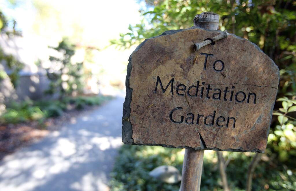 Japanese Meditation Garden at Osmosis Day Spa Sanctuary in Freestone in 2012. (PD FILE)