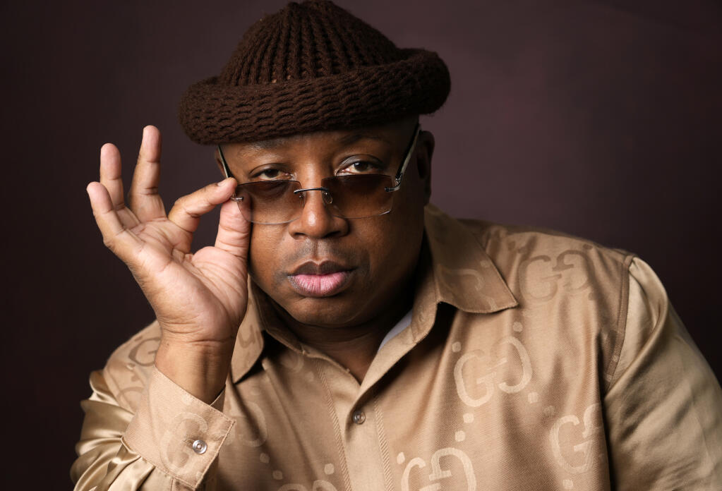Rapper E-40 poses for a portrait in Los Angeles on Nov. 7, 2023, to promote his new album “Rule of Thumb: Rule." (AP Photo/Chris Pizzello)