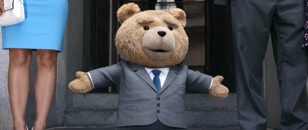 In this image released by Universal Pictures, the character Ted, voiced by Seth MacFarlane, appears in a scene from 'Ted 2.' (Universal Pictures via AP)