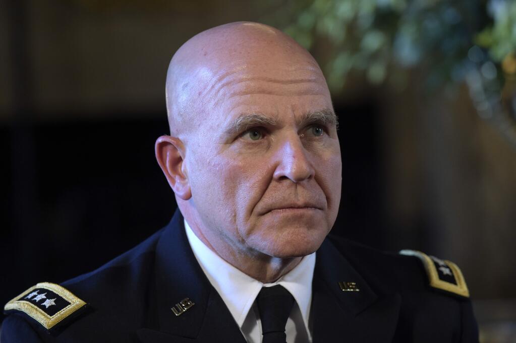 Trump has repeatedly clashed with McMaster, a respected three-star general, and talk that McMaster would soon leave the administration had picked up in recent weeks.(AP Photo/Susan Walsh)