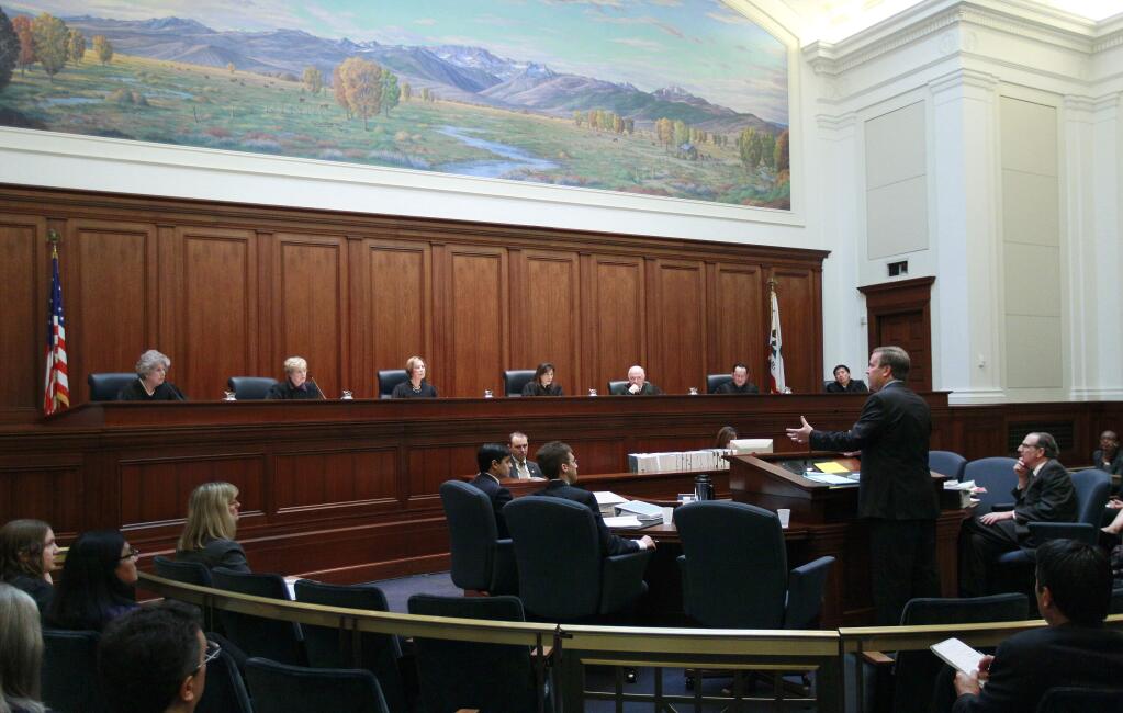The California Supreme Court is scheduled to hear oral arguments Tuesday in a case challenging the state's 2012 pension reform law. (JEFF CHIU / Associated Press, 2011)