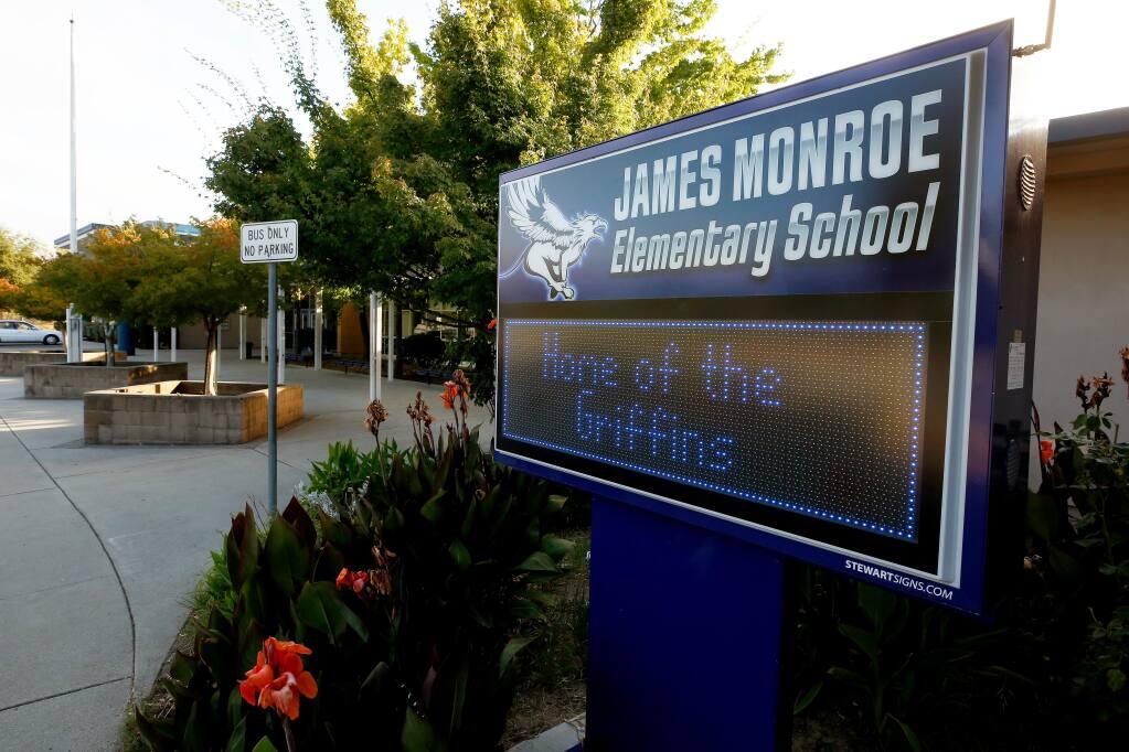 James Monroe Elementary School in Santa Rosa, California, on Tuesday, July 21, 2020. (Alvin Jornada / The Press Democrat)